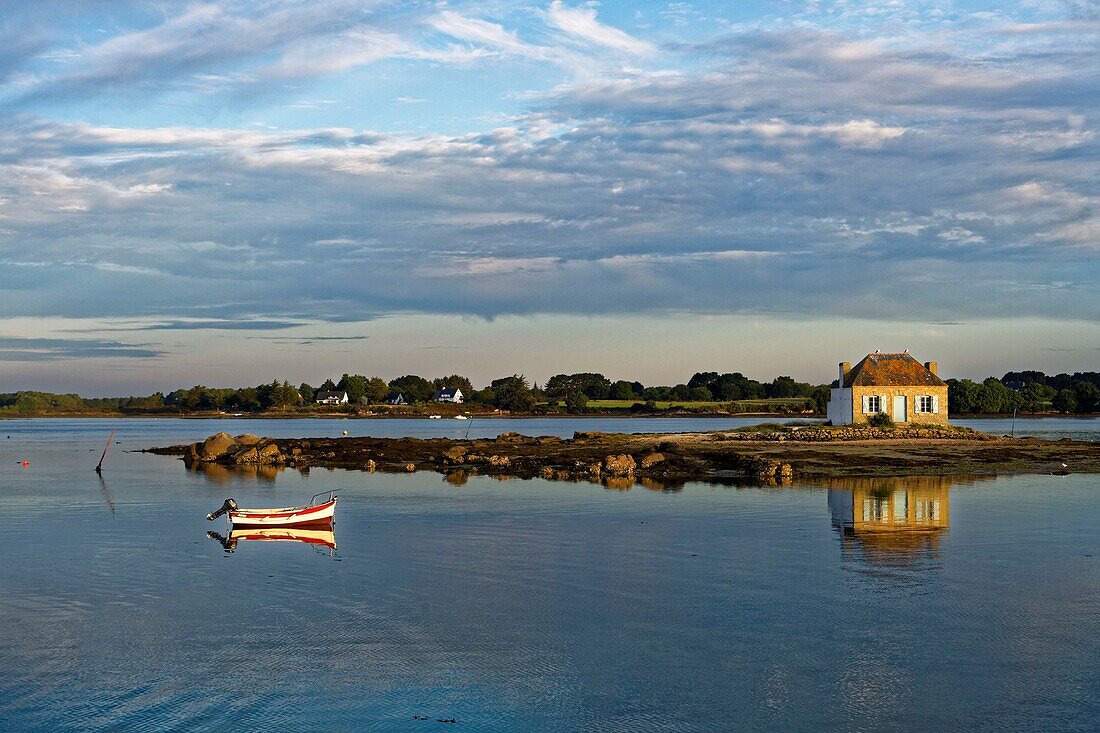 Frankreich, Morbihan, Belz, Fluss Etel, Saint Cado, Insel Nichtarguer