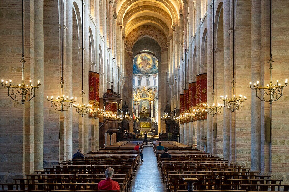 Frankreich, Haute Garonne, Toulouse, eine Station des Jakobsweges, die Basilika Saint Sernin gehört zum Weltkulturerbe der UNESCO