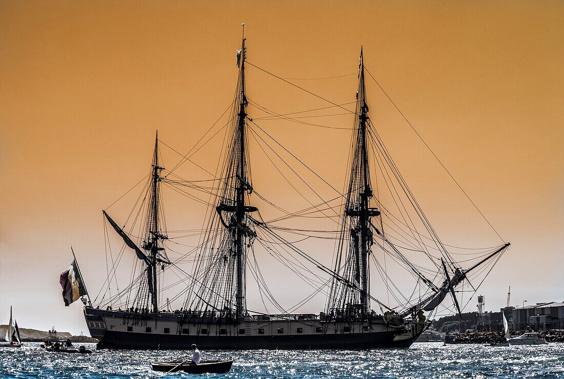 France, Finistère, Brest, L'HERMIONE, Freedom Frigate France Brest International Maritime Festival 2016\n