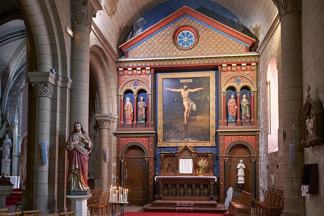 Frankreich, Charente Maritime, Jonzac, Altarbild der Kirche St. Gervais St. Protais