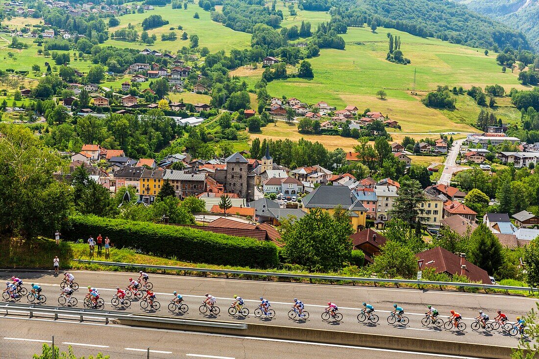 France, Savoie, Grand-Aigueblanche, Tarentaise Valley, passage of the Tour de France\n