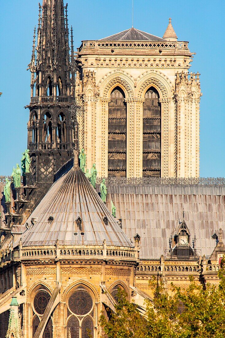 Frankreich, Paris, von der UNESCO zum Weltkulturerbe erklärtes Gebiet, Ile de la Cite, Kathedrale Notre Dame