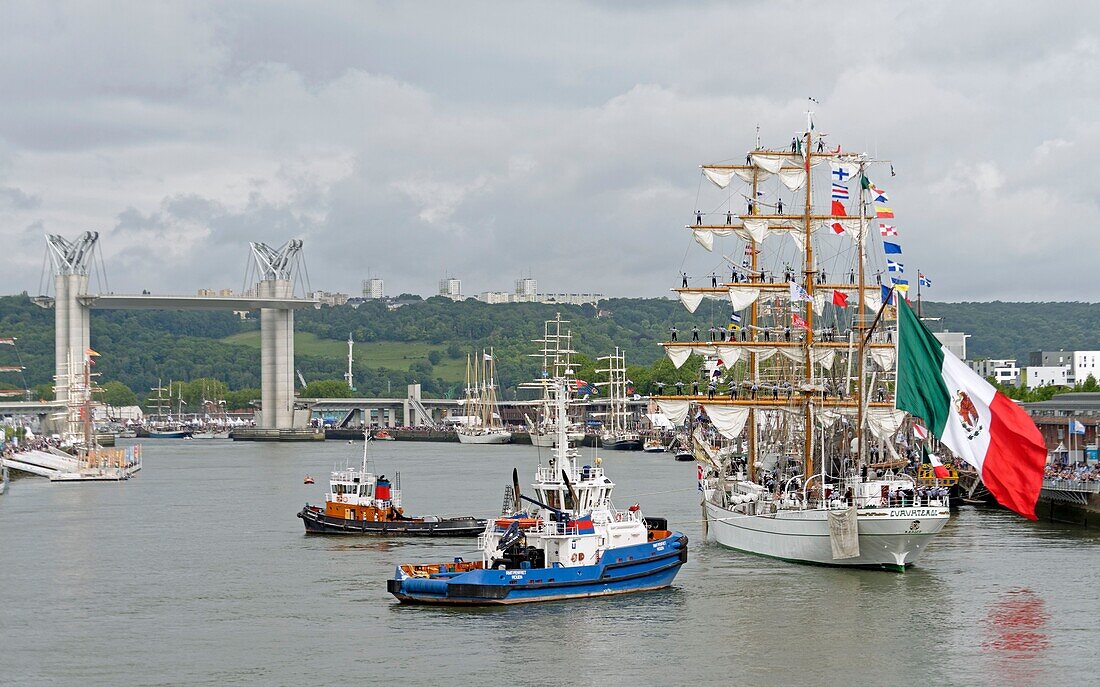 Frankreich, Seine Maritime (76), Rouen, Armada 2019 , Cuauhtémoc Schiff mexikanisch
