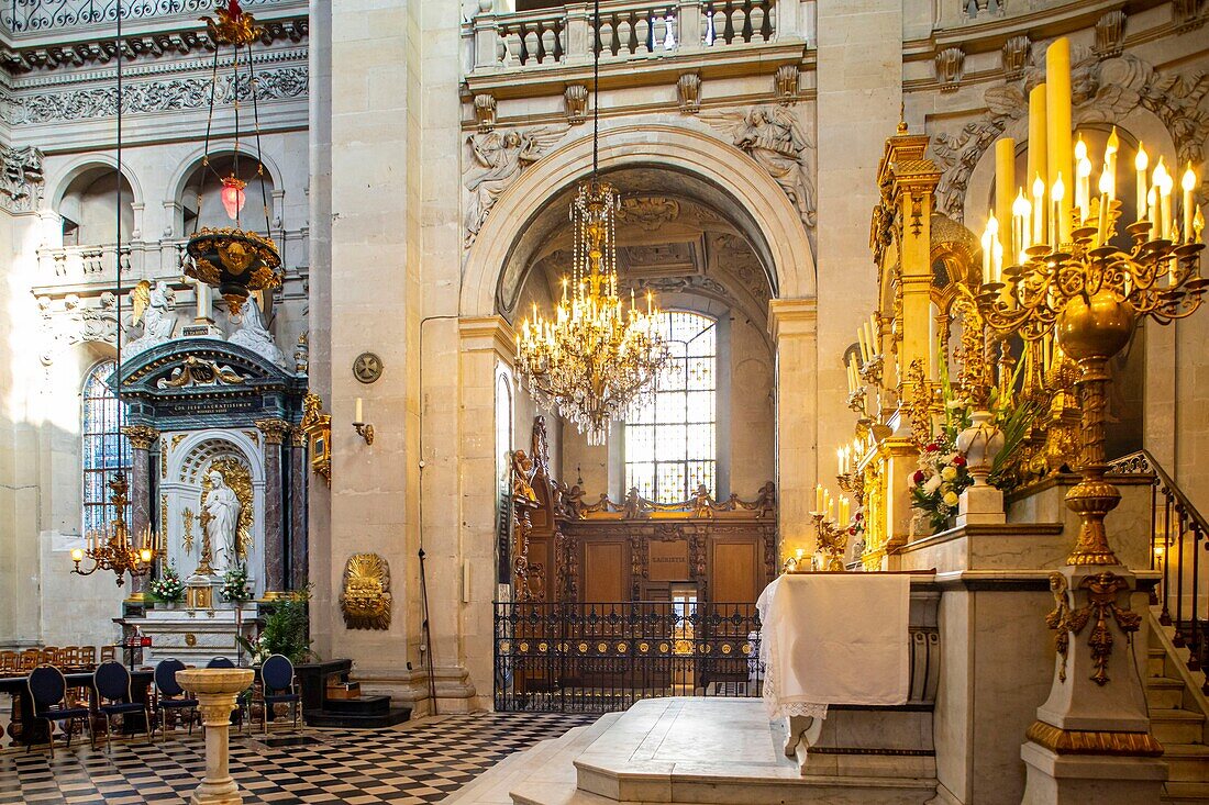 France, Paris, Marais district, Saint Paul church and Saint Louis\n