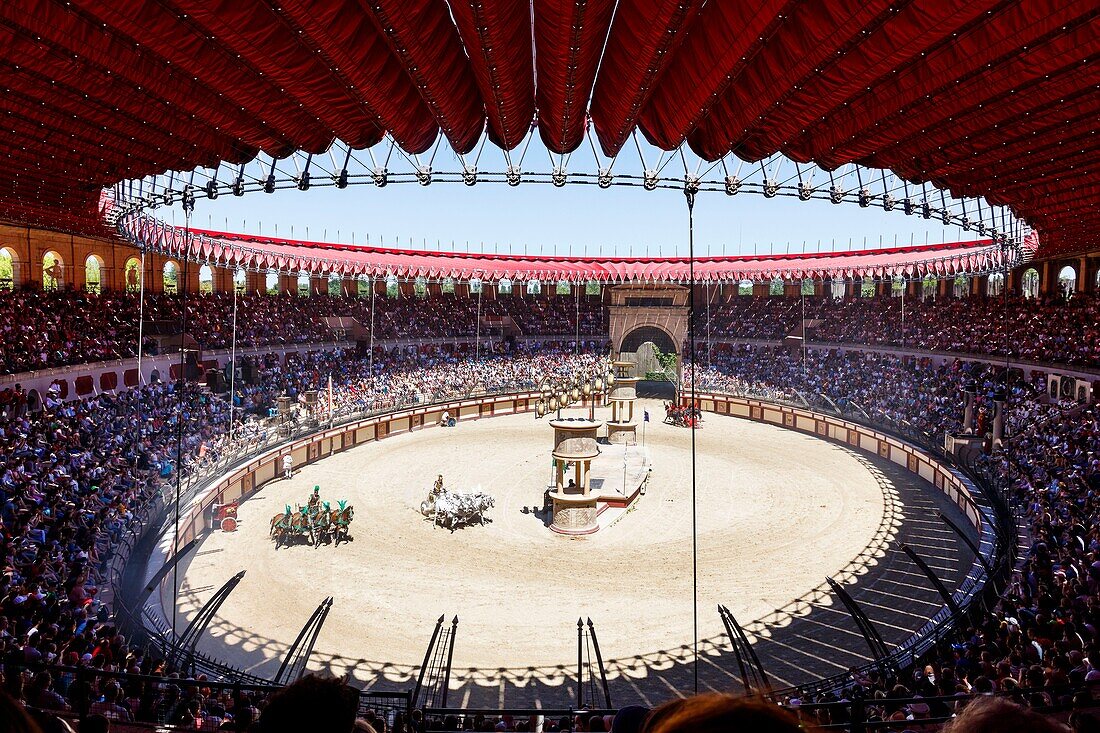 France, Vendee, Les Epesses, Le Puy du Fou historical theme park, Le Signe du Triomphe show\n