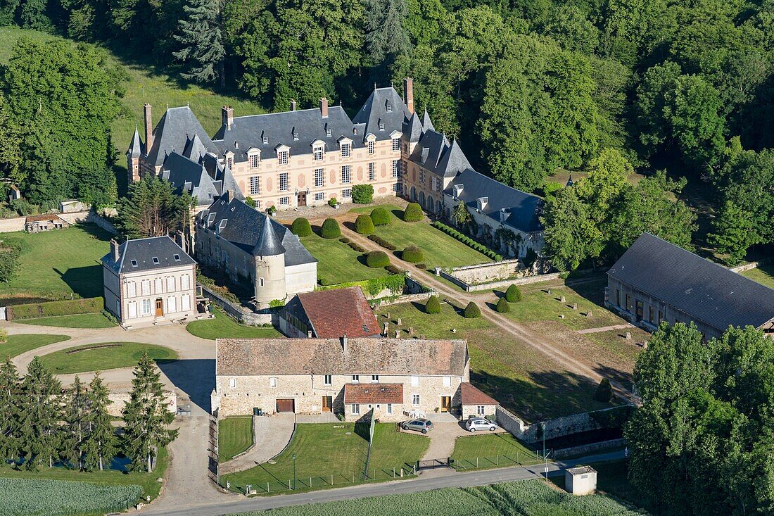 Frankreich,, Eure, Douains, Schloss Brecourt (Luftaufnahme)