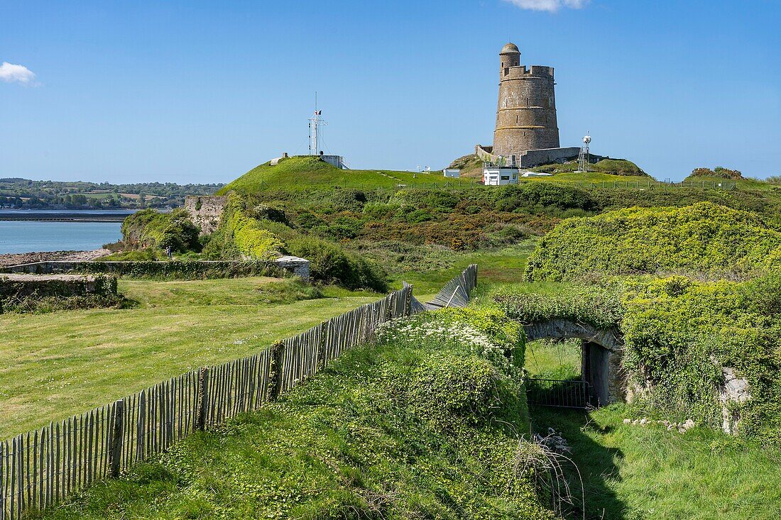 France, Manche, Saint-Vaast la Hougue, the Hougue fortress built by Vauban, listed as World Heritage by UNESCO, Vauban tower\n
