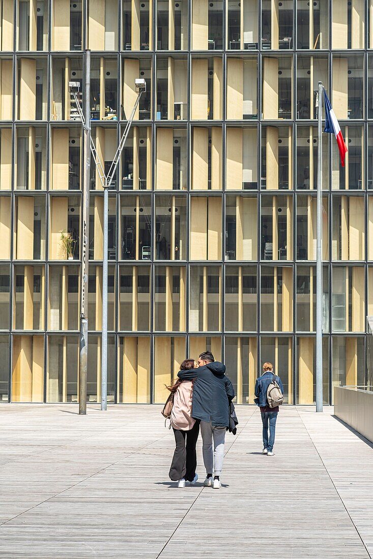 Frankreich, Paris, Pariser Stadtteil Rive Gauche, François Mitterrand, Standort der französischen Nationalbibliothek (BNF)