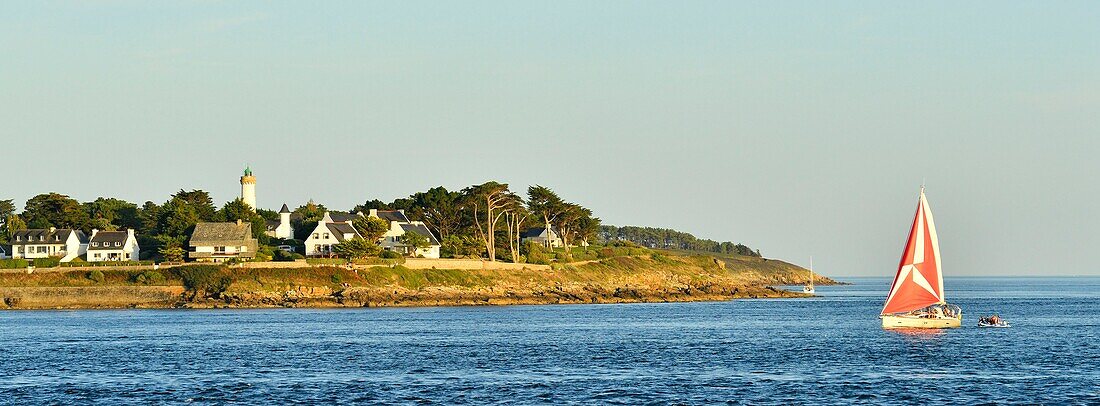 Frankreich, Morbihan, Golf von Morbihan, Regionaler Naturpark des Golfs von Morbihan, Bucht von Quiberon, Halbinsel Rhuys, Arzon, Port-Navalo