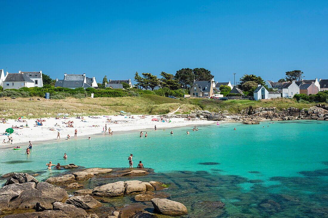 Frankreich, Finistere, Tregunc, Strand von Trevignon