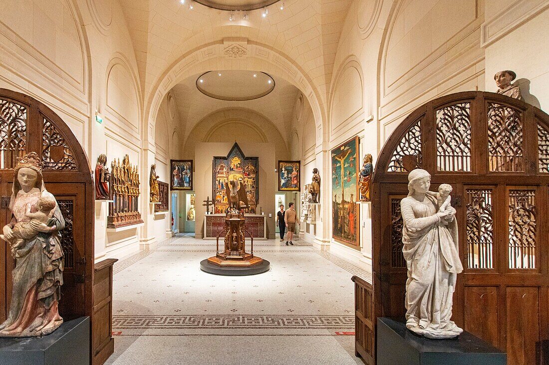 Frankreich, Paris, das Museum der dekorativen Künste im Marsan-Pavillon des Louvre-Palastes, der Saal der kirchlichen Kunst