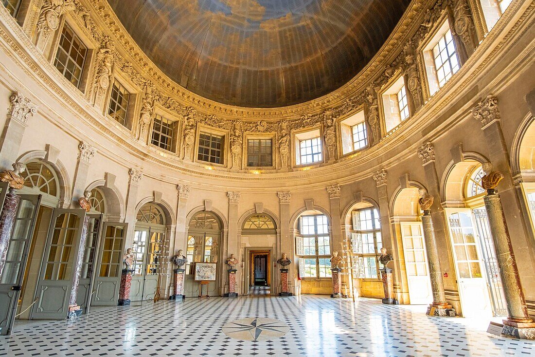 France, Seine et Marne, Maincy, the castle of Vaux le Vicomte, the room of the Guards or Salon Oval\n