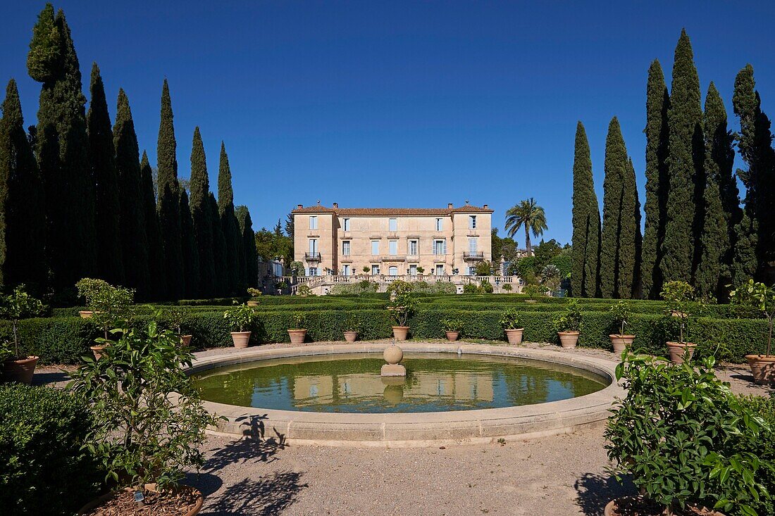 France, Herault, Montpellier, Montpellier Folly, Chateau de Flaugergues Garden\n