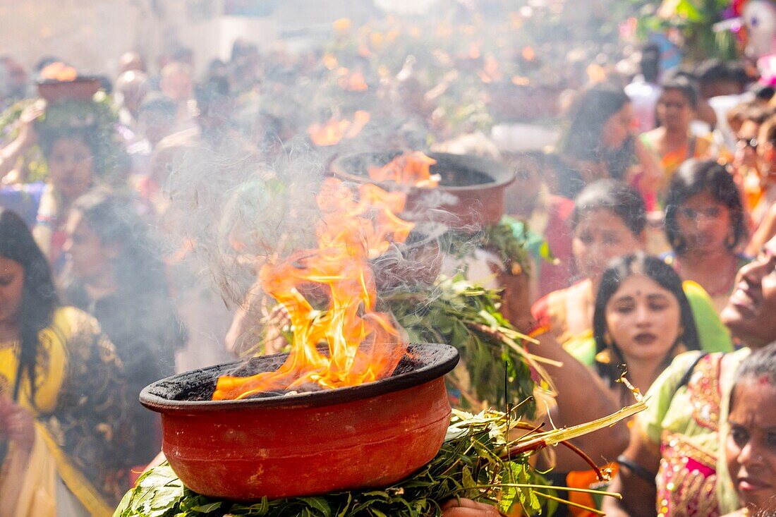 France, Paris, Ganesh Temple of Paris Sri Manicka Vinayakar Alayam, the Feast of the God Ganesh\n