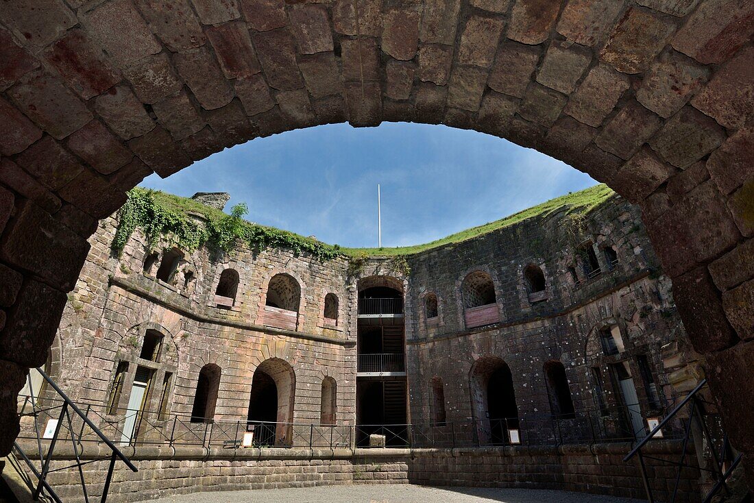 France, Territoire de Belfort, Giromagny, fort Dorsner built in 1875, fortified system Sere de Rivieres, the yard and 2 stage barracks\n