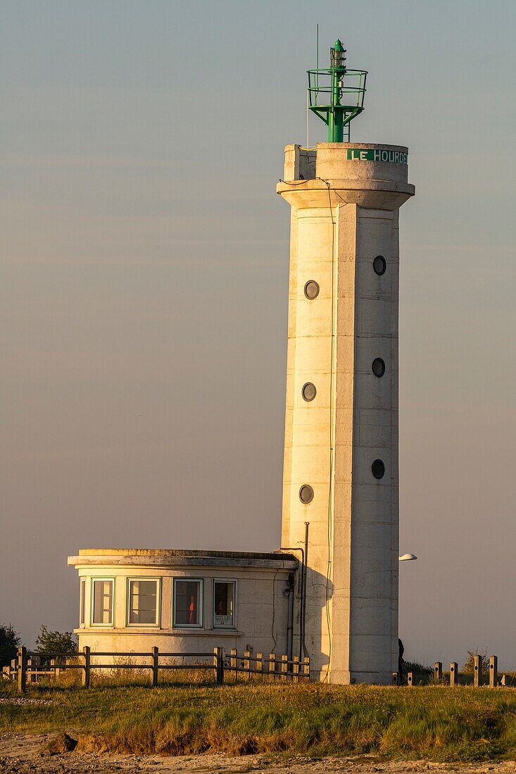 Frankreich, Somme, Somme-Bucht, Le Hourdel, der Leuchtturm