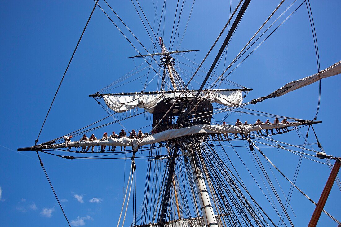 France, Finistère, Brest, L'HERMIONE, Freedom Frigate France Brest International Maritime Festival 2016\n