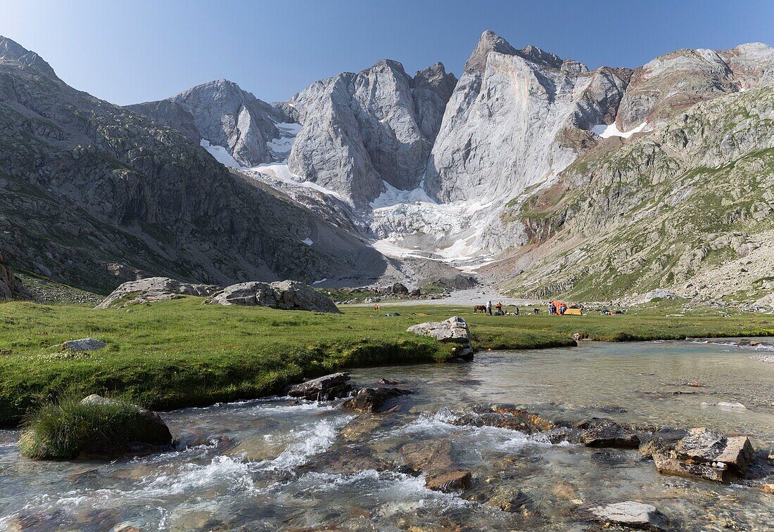 France, Hautes Pyrenees, Cauterets, Gaube valley, Vignemale peak 3298 m\n