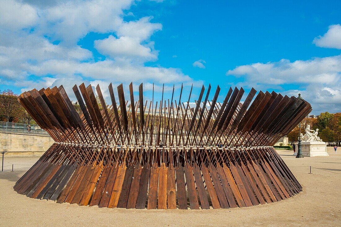 France, Paris, Tuileries Garden, FIAC OFF 2019, Moataz Nasr, Sun Boat\n