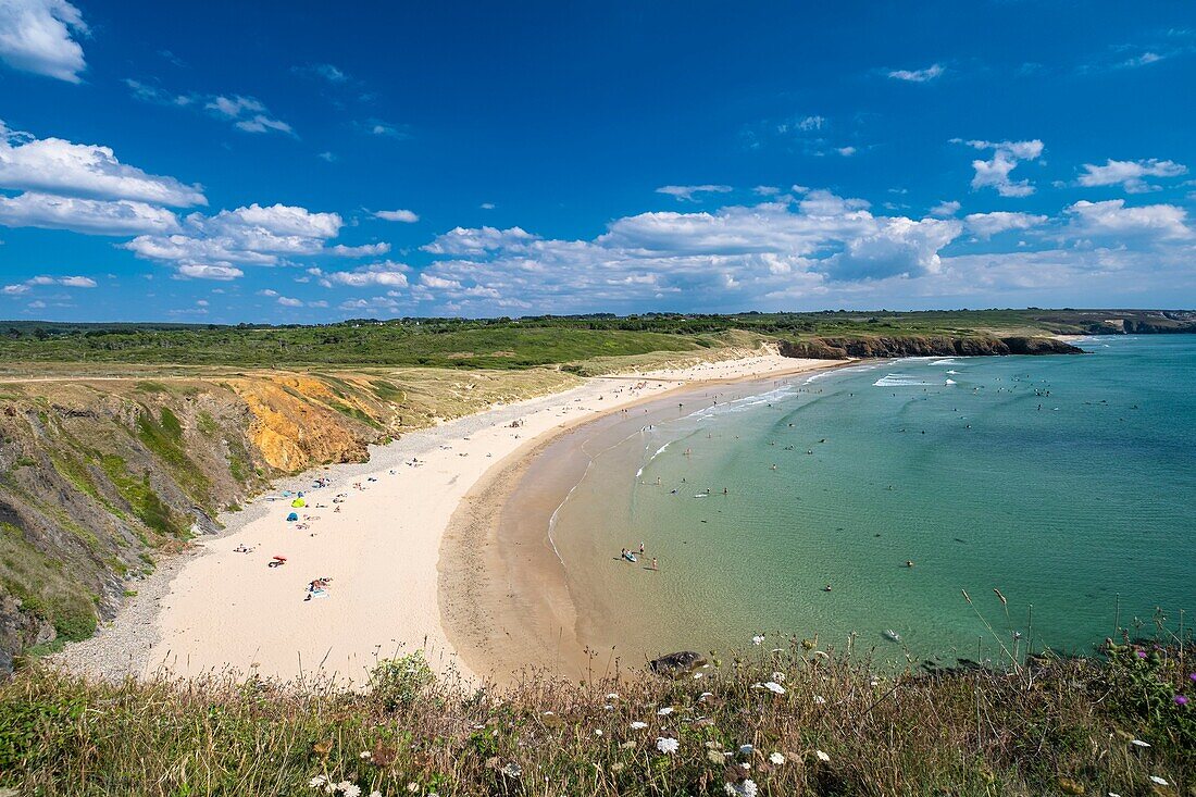 France, Finistere, Armorica Regional Natural Park, Crozon Peninsula, Crozon, Lostmarc'h beach\n