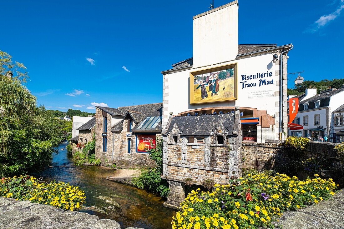 Frankreich, Finistere, Pont-Aven, die Ufer des Flusses Aven, Keksfabrik Traou Mad