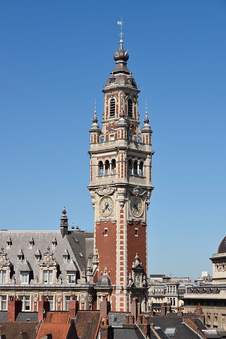 Frankreich, Nord, Lille, Glockenturm der Industrie- und Handelskammer von Lille