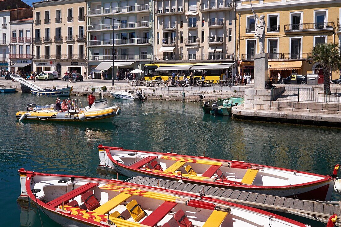 Frankreich, Herault, Sete, Schifffahrt auf dem Canal Royal