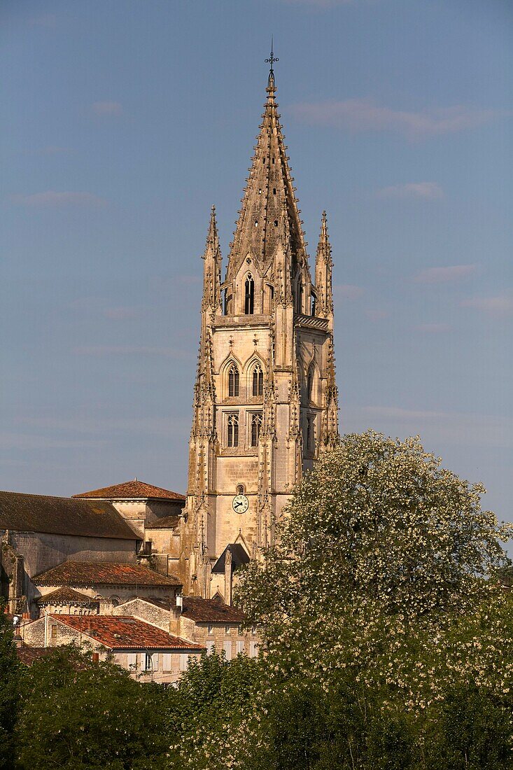 Frankreich, Charente Maritime, Saintonge, Saintes, Basilika St. Eutrope, von der UNESCO in die Liste des Weltkulturerbes aufgenommen, auf den Straßen von St. Jacques de Compostelle