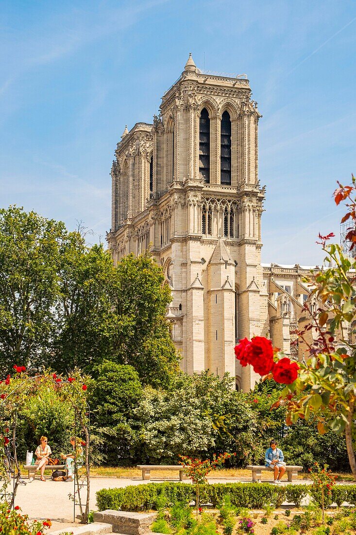 Frankreich, Paris, von der UNESCO zum Weltkulturerbe erklärt, die Kathedrale Notre Dame in Paris