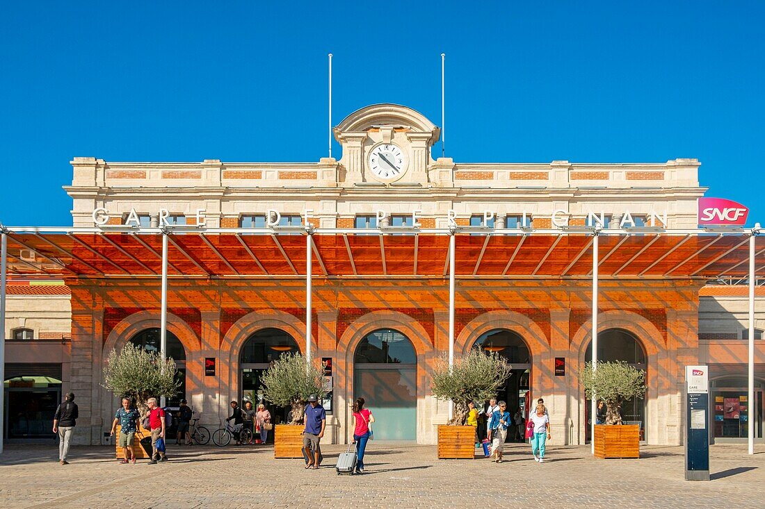 Frankreich, Pyrenees Orientales, Perpignan, der Bahnhof