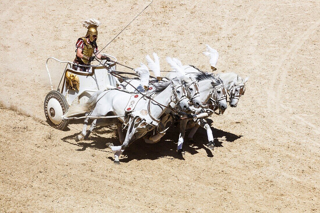 France, Vendee, Les Epesses, Le Puy du Fou historical theme park, Le Signe du Triomphe show\n