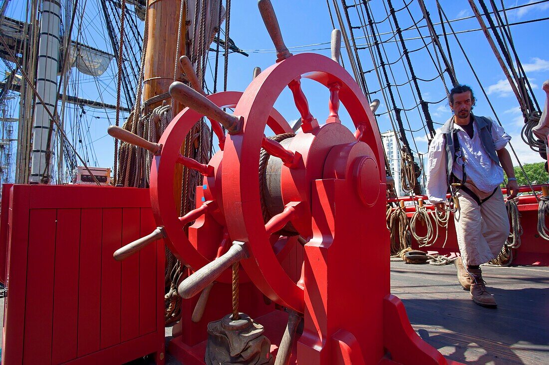 Frankreich, Finistère, Brest, L'HERMIONE, Freiheitsfregatte Frankreich Brest Internationales Maritimes Festival 2016