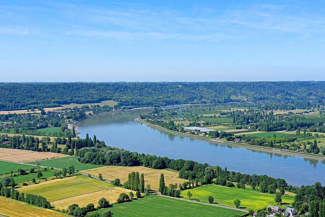 Frankreich, Eure, Barneville sur Seine, Mäander der Seine (Luftaufnahme)