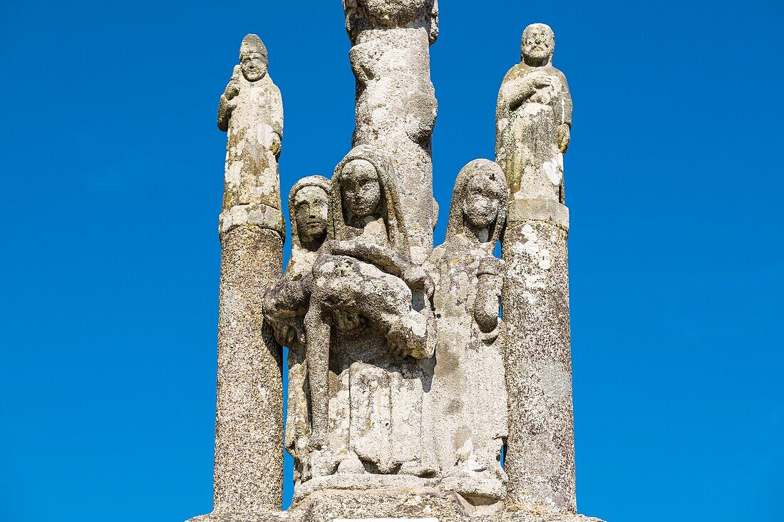 France, Finistere, Pont-Aven, le Nizon hamlet, Saint-Amet church and the calvary that inspired The Green Christ of Paul Gauguin\n