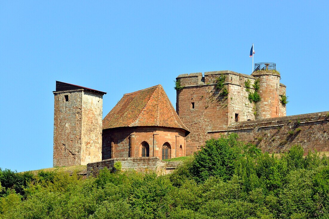 Frankreich, Bas Rhin, Parc Naturel Regional des Vosges du Nord (Regionaler Naturpark Nordvogesen), Lichtenberg, die Burg aus dem 14. und 16.