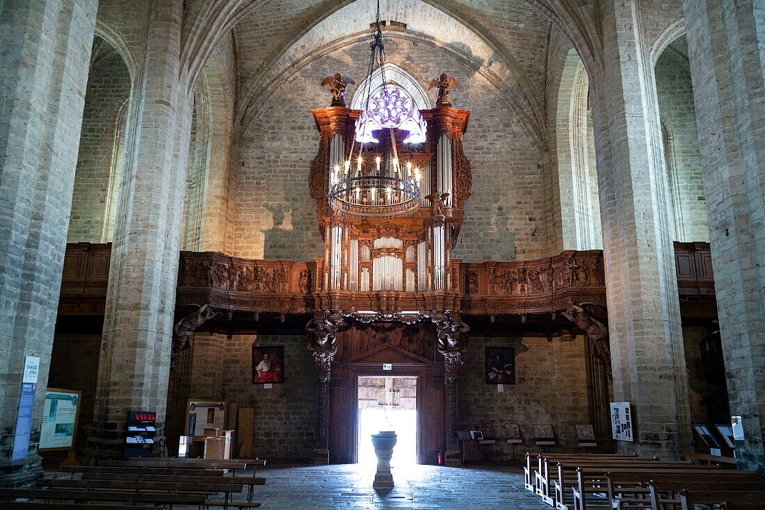 France, Haute Loire, La Chaise Dieu, Natural regional park of Livradois Forez, abbey of Saint Robert, orgue\n