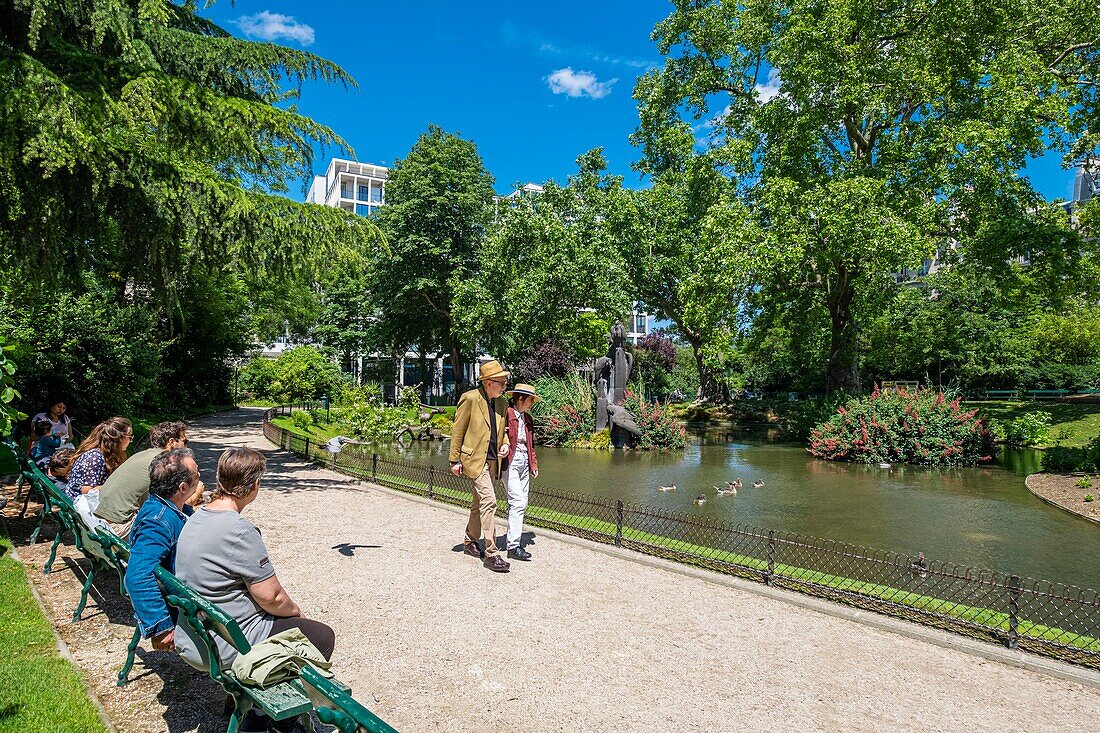 France, Paris, Batignolles district, Batignolles Square\n