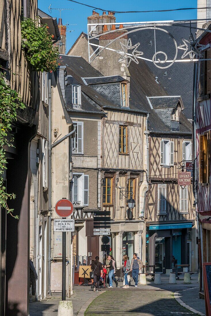 France, Cher, Bourges, Bourbonnoux street\n