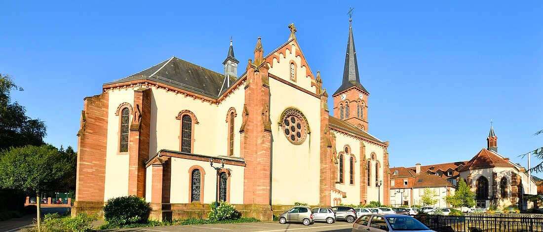 Frankreich, Bas Rhin, Niederbronn les Bains, Kirche St. Martin