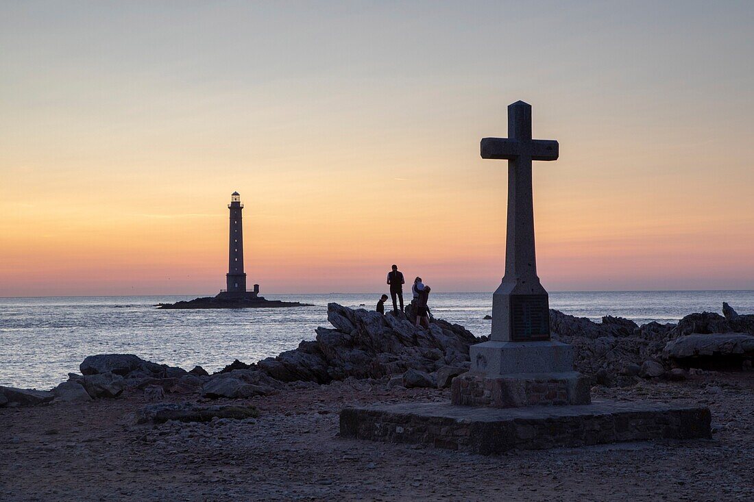 France, Manche, Cotentin, Cap de la Hague, Auderville, Goury the Hague lighthouse or Goury ligfhthouse\n