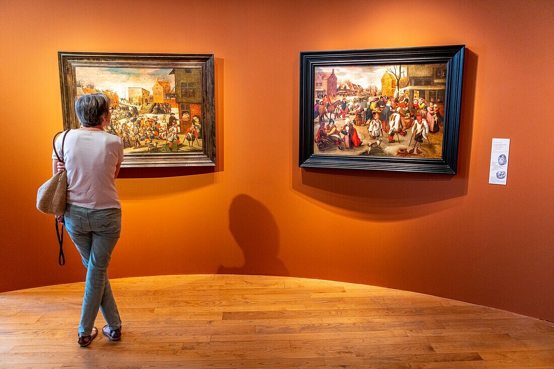"Frankreich, Nord (59), Cassel, Lieblingsdorf der Franzosen, das Departementmuseum von Flandern zeigt 2018 die Ausstellung ""Feste und Messen zur Zeit Brueghels"