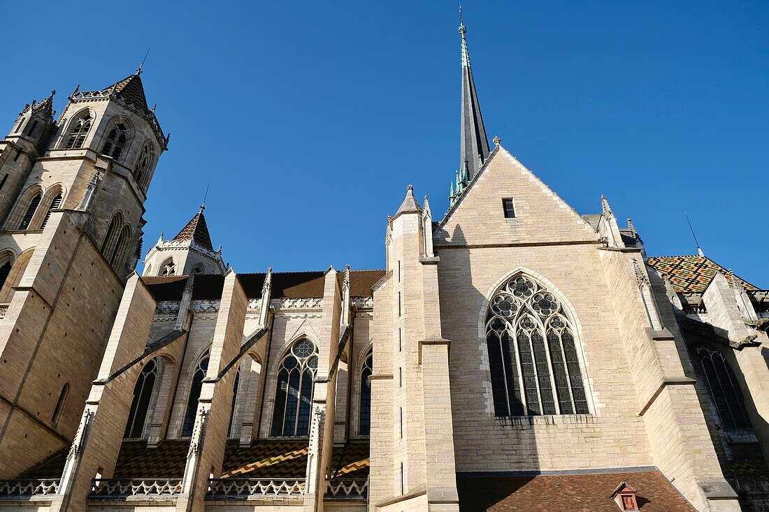 France, Cote d'Or, Dijon, area listed as World Heritage by UNESCO, Saint Benigne Cathedral\n