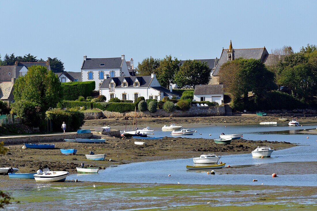 France, Morbihan, Belz, Etel river, Saint Cado island\n