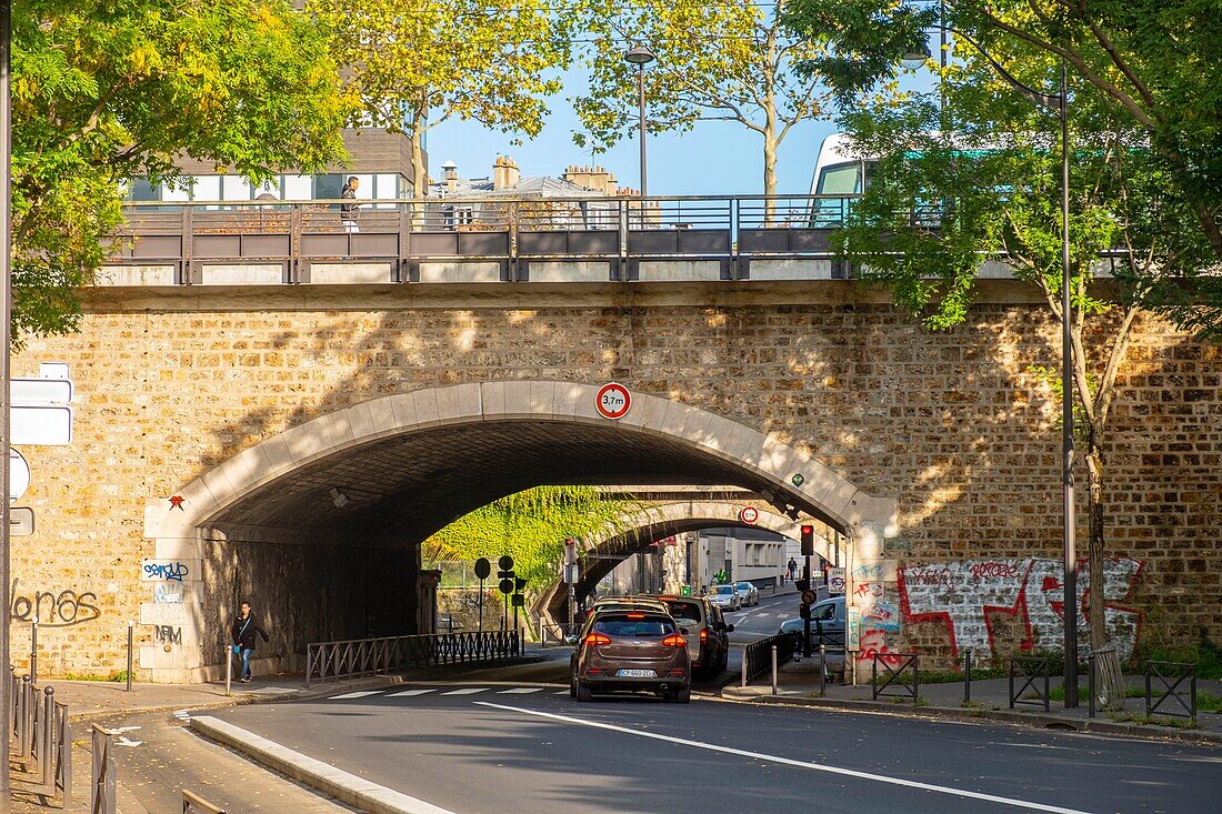 France, Paris, 13th arrondissement, La Poterne des Peupliers is a postern constituting one of the last vestiges of the fortifications of Thiers\n