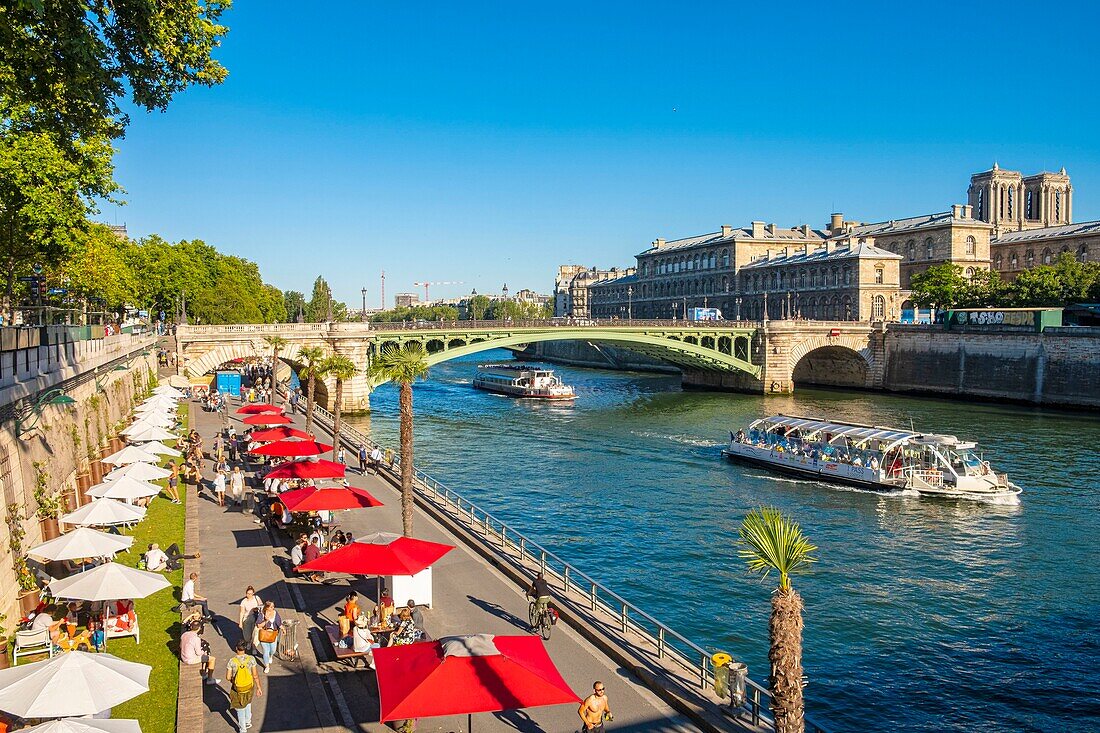 Frankreich, Paris, von der UNESCO als Welterbe anerkanntes Gebiet, Paris Plage 2019