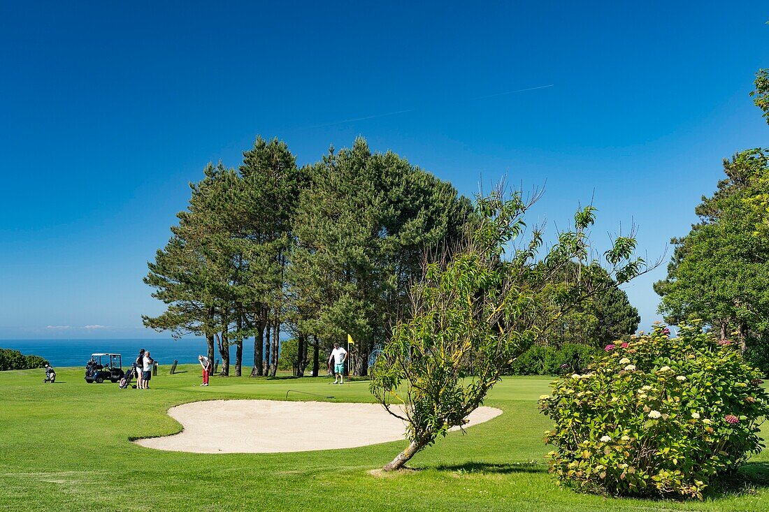 Frankreich, Seine Maritime, Etretat, Cote d'Abatre, der Golfplatz