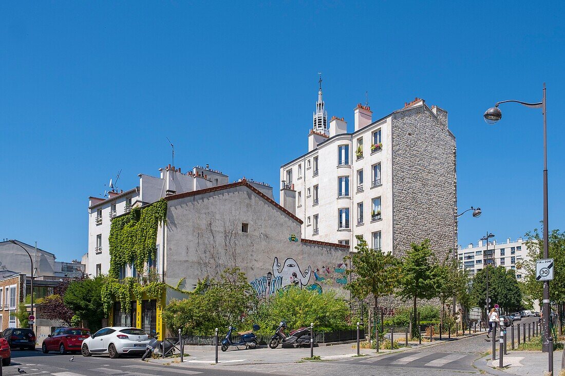 Frankreich, Paris, Stadtteil Charonne, Straße Terre Neuve