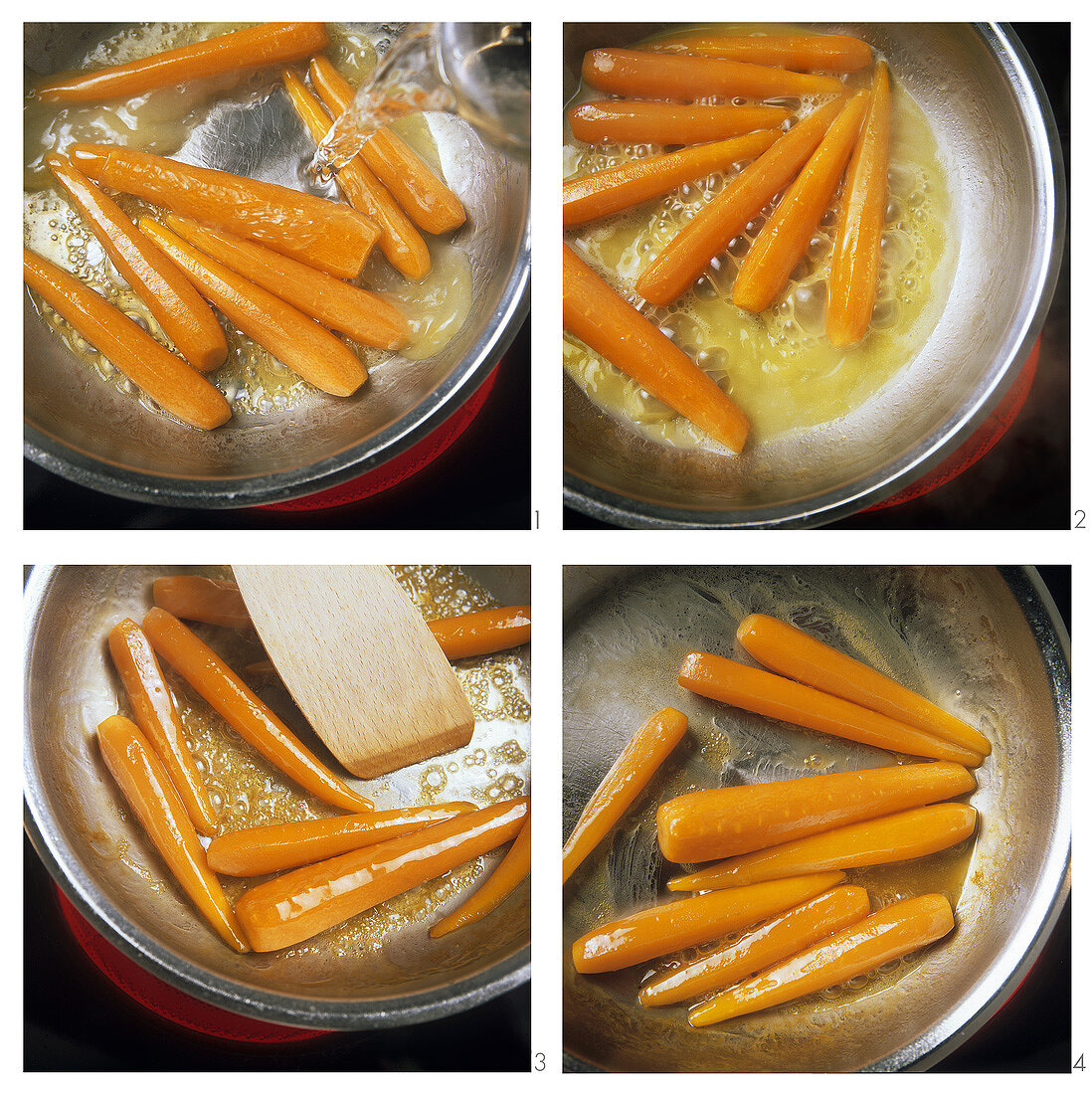 Glazing carrots