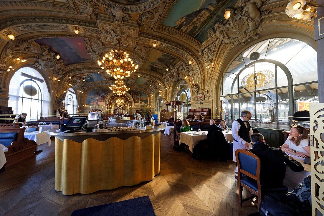 Frankreich, Bahnhof Gare de Lyon, Restaurant Le Train Bleu