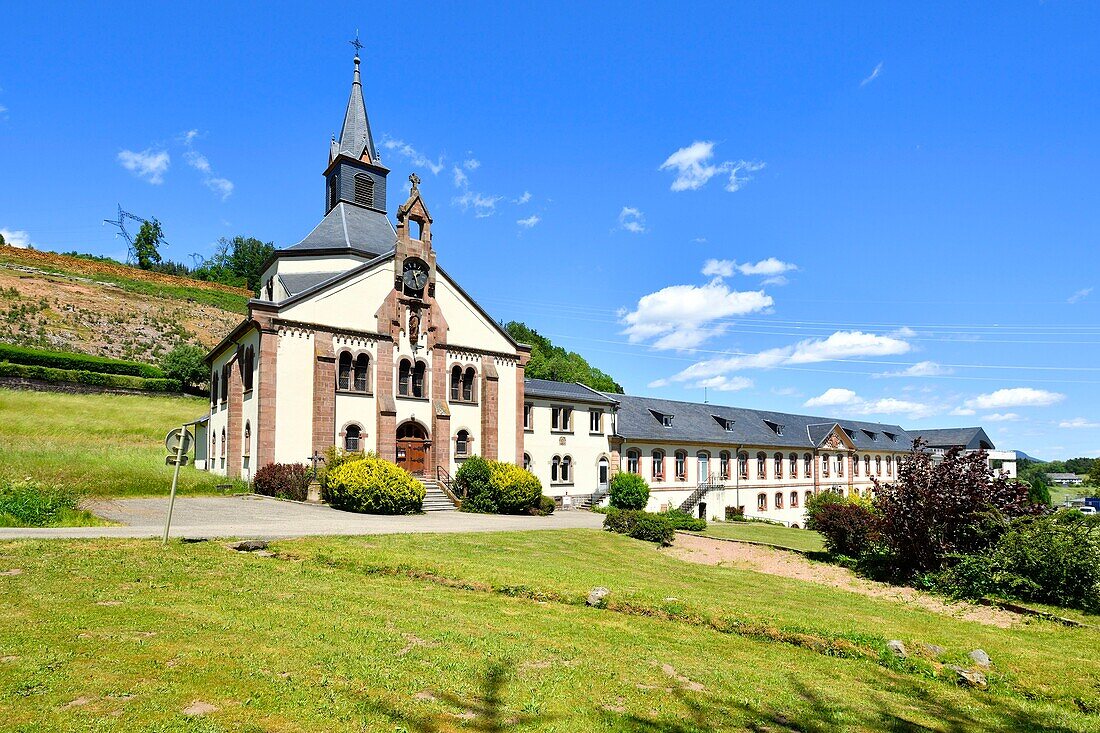 France, Haut Rhin, Orbey, Pairis cistercian abbey founded in the 18th century, rebuilt in 1183 after a fire, now retirement Home\n